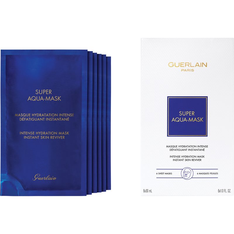 GUERLAIN Super Aqua Intense Hydration Mask Feuchtigkeitsspendende Tuchmaske 6 St.