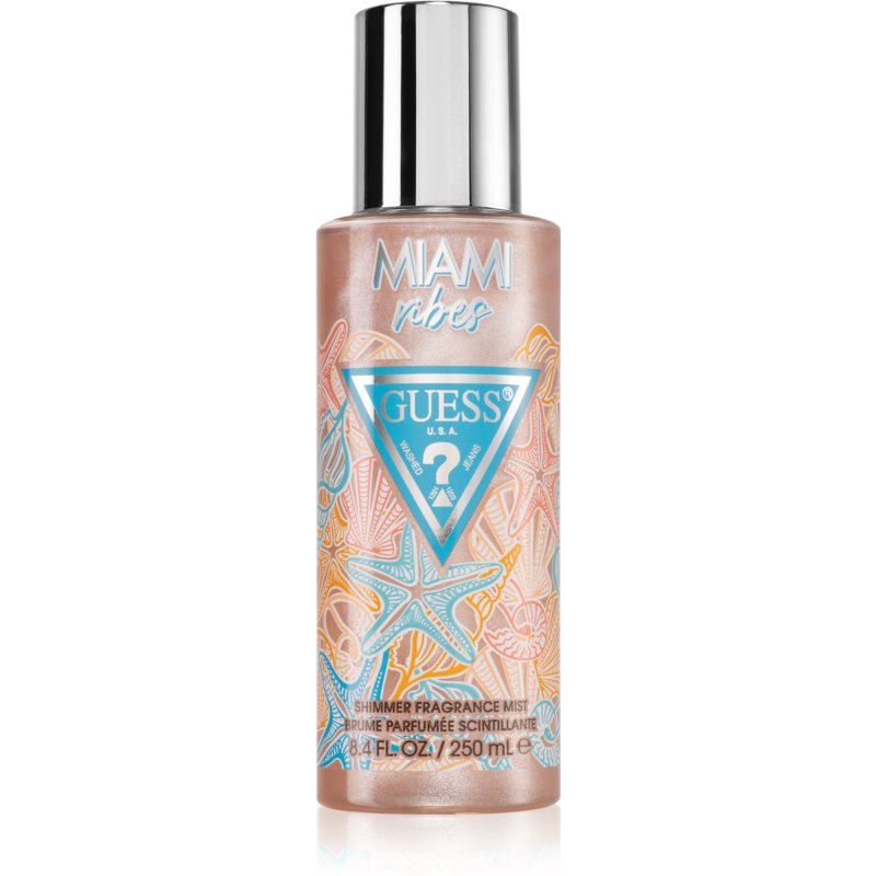 Guess Destination Miami Vibes scented body spray with glitter for women 250 ml
