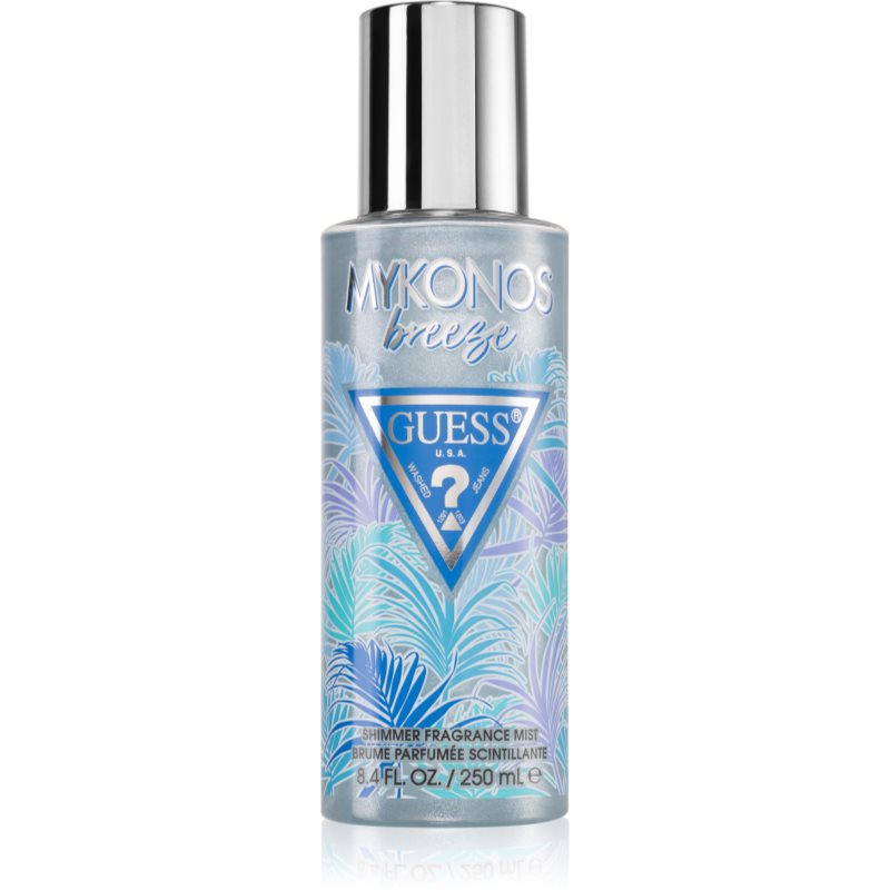 Guess Destination Mykonos Breeze parfémovaný telový sprej s trblietkami pre ženy 250 ml