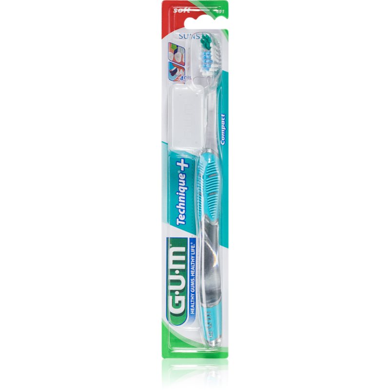 

G.U.M Technique+ Compact зубна щітка середньої жорткості м'яка