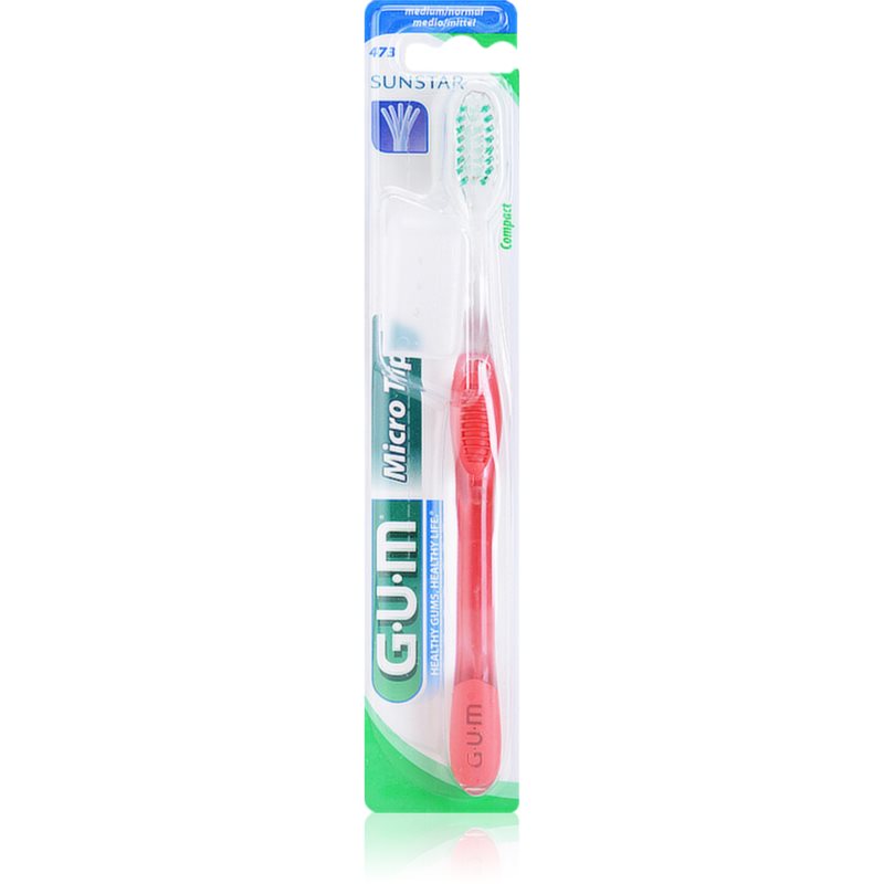 

G.U.M Micro Tip Compact 473 зубна щітка середньої жорткості середньої жорсткості