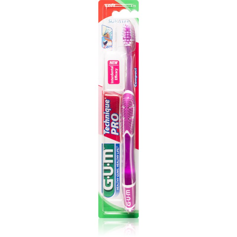 

G.U.M Technique PRO Compact Soft зубна щітка з футляром для подорожей м'яка