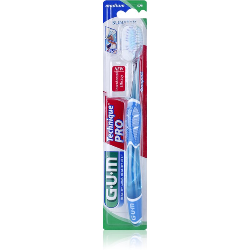 G.U.M Technique PRO Compact зубна щітка з футляром для подорожей середньої жорсткості 1 кс