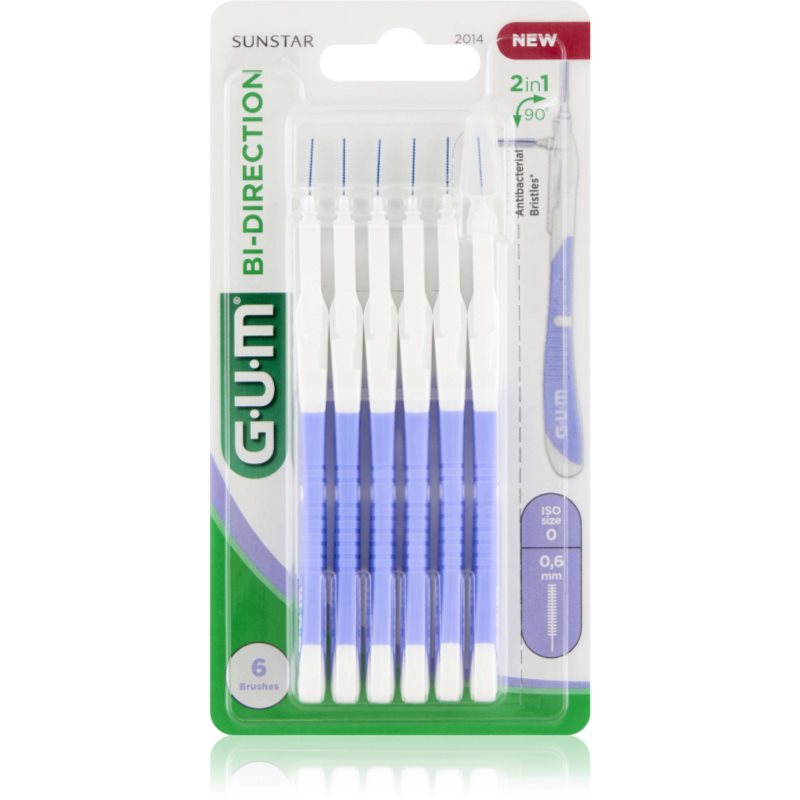 G.U.M Bi Direction Interdental Brush міжзубні щіточки 0,6 Mm 6 кс