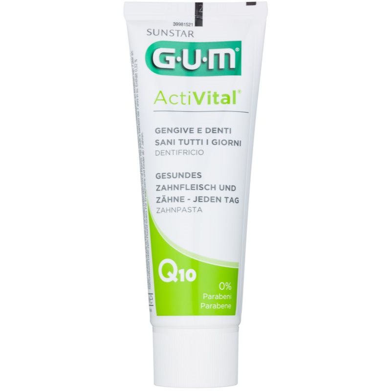 G.U.M Activital Q10 kompleksinę apsaugą suteikianti dantų pasta nuo nemalonaus burnos kvapo 75 ml