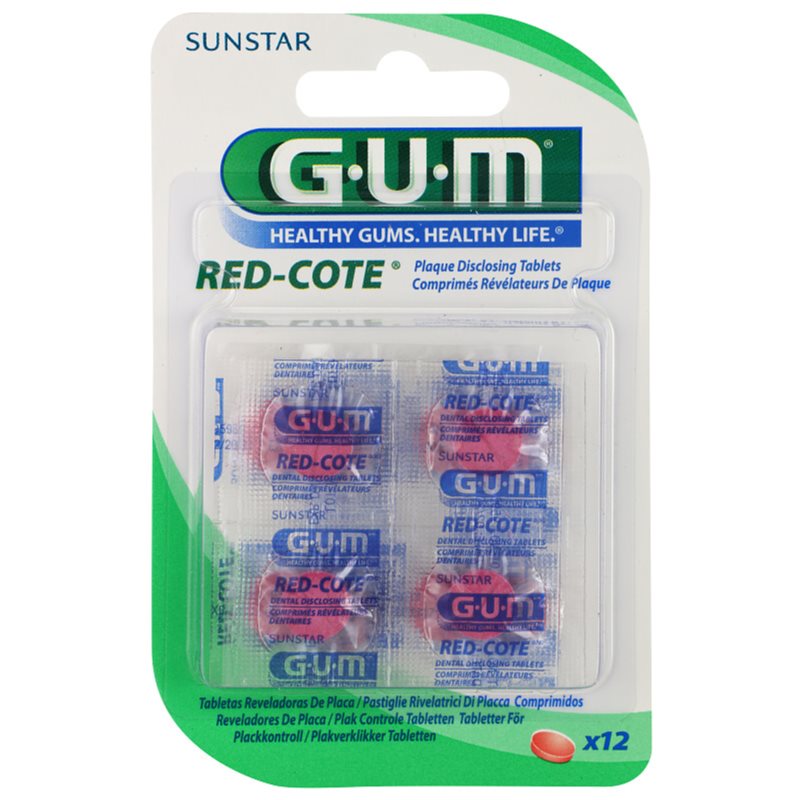 G.U.M Red-Cote tablety na indikaci zubního plaku 12 ks
