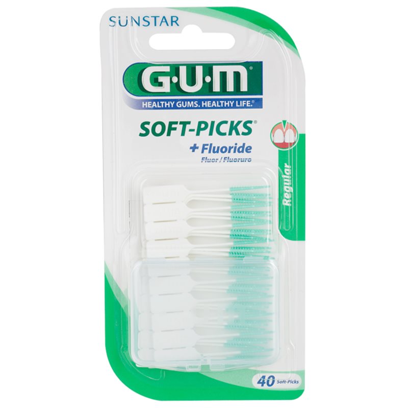 G.U.M Soft-Picks +Fluoride Tandpetare Regelbunden 40 st. unisex