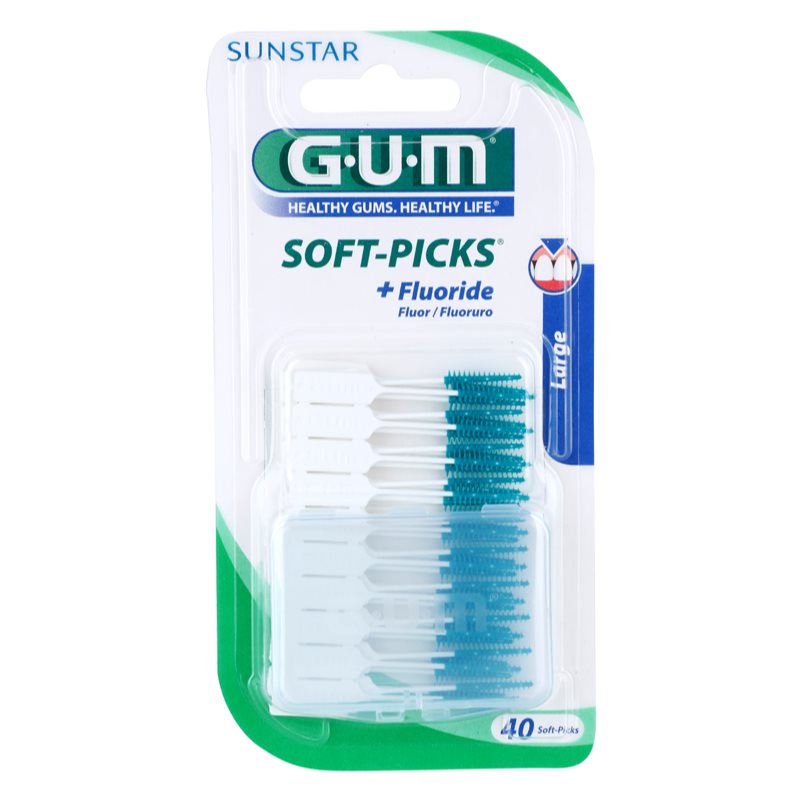 G.U.M Soft-Picks +Fluoride dantų krapštukai didelis 40 vnt.