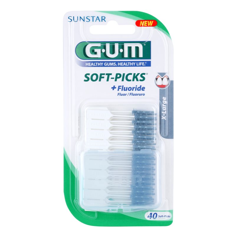 G.U.M Soft-Picks +Fluoride dantų krapštukai itin didelis 40 vnt.