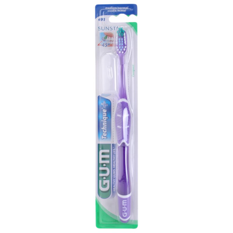 

G.U.M Technique+ Compact зубна щітка середньої жорткості середньої жорсткості