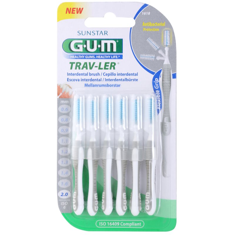 

G.U.M Trav-Ler міжзубні щіточки 6 штук 2,0 mm