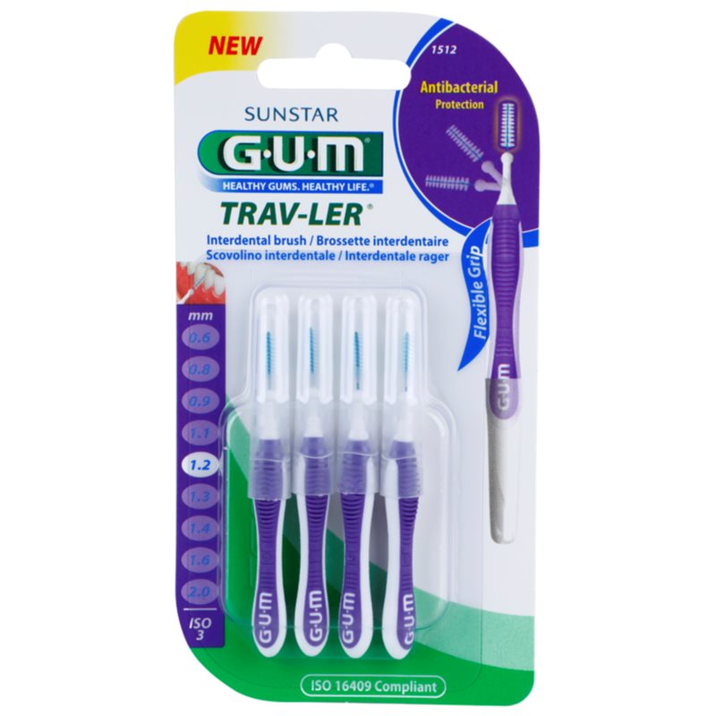 G.U.M Trav-Ler Interdental Brushes 1,2 Mm 4 Pc