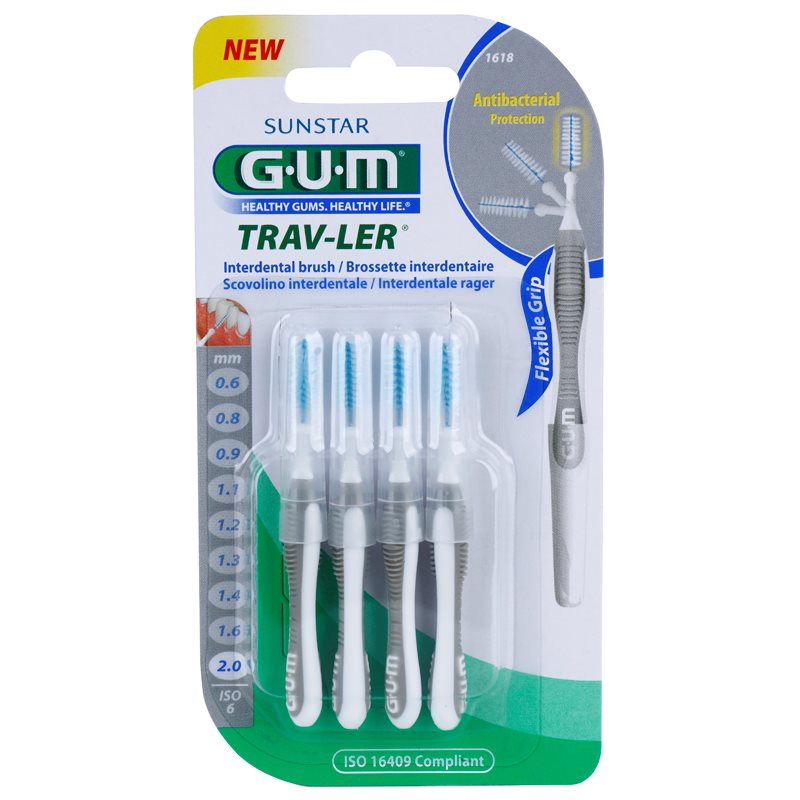G.U.M Trav-Ler Interdental Brushes 2,0 Mm 4 Pc