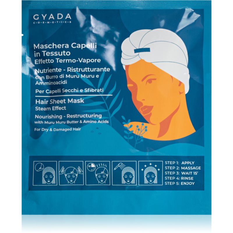 Gyada Cosmetics Hair Sheet Mask Nourishing Hair Mask 60 Ml