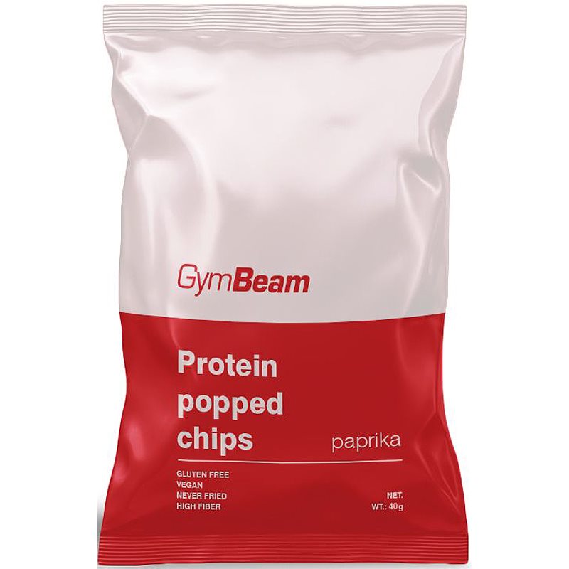 GymBeam Protein Popped Chips proteinové chipsy příchuť Paprika 40 g