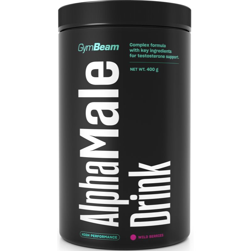 GymBeam AlphaMale Drink podpora potence a vitality příchuť Wild Berries 400 g