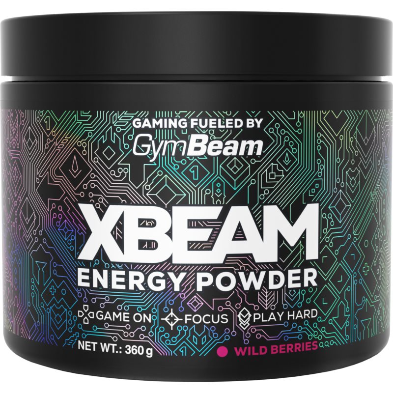 GymBeam XBEAM Energy Powder podpora herného výkonu príchuť Wild Berries 360 g