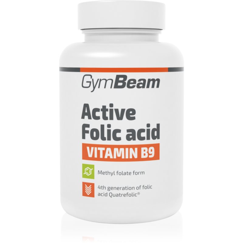 GymBeam Active Folic Acid (Vitamin B9) podpora imunity 60 cps