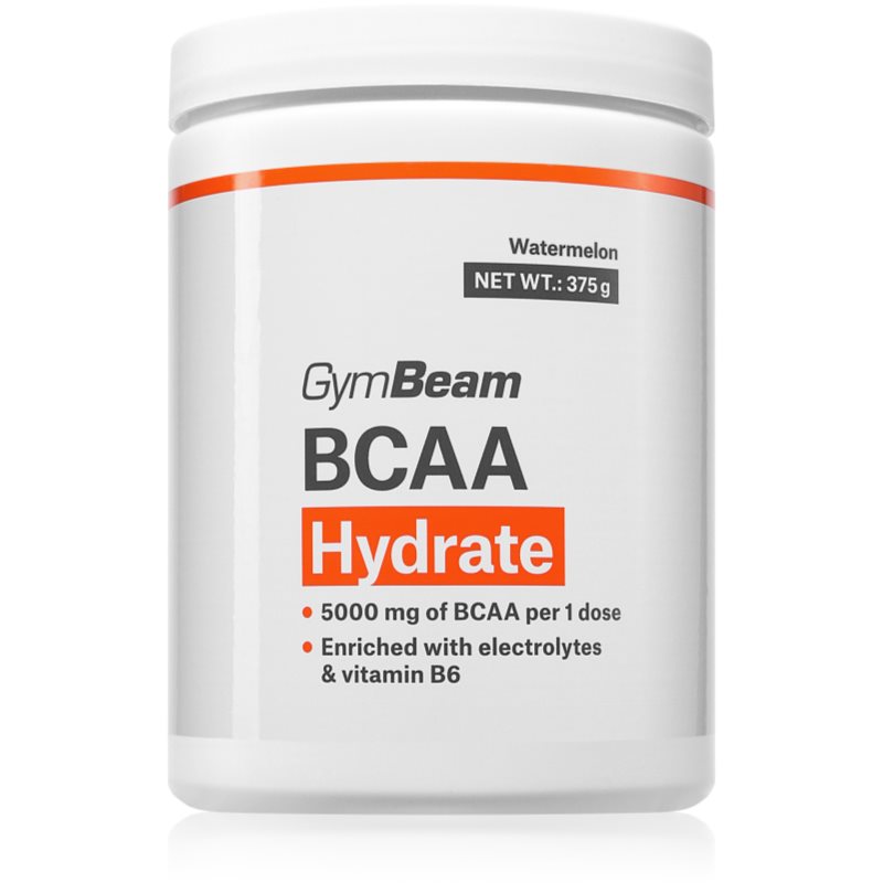GymBeam BCAA Hydrate komplex aminokyselín na podporu športového výkonu príchuť Watermelon 375 g