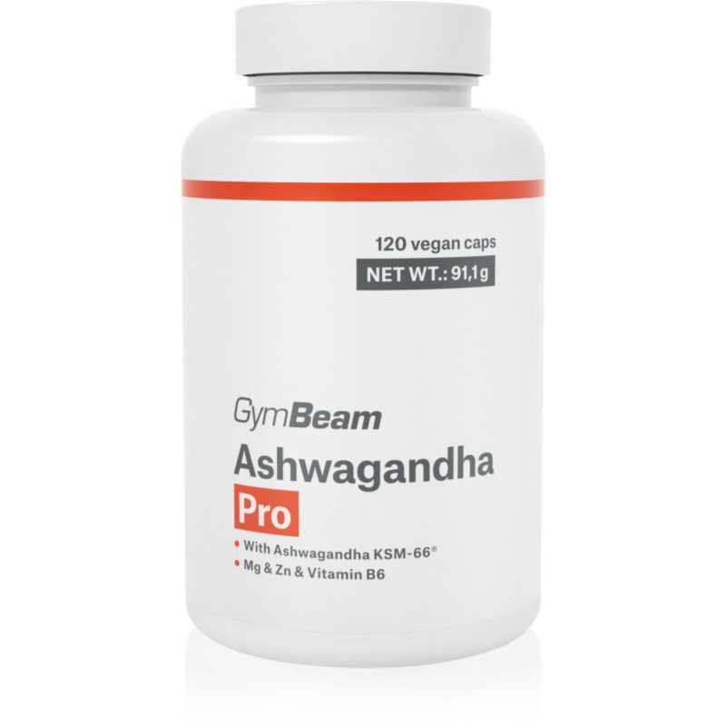 GymBeam Ashwagandha Pro kapsuly na podporu fyzického a duševného zdravia 120 cps