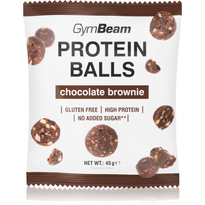 GymBeam Protein Balls proteinové kuličky příchuť Chocolate Brownie 45 g