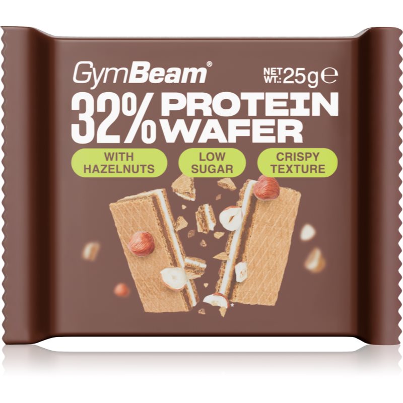 GymBeam 32% Protein Wafer proteinová oplatka with Hazelnuts 25 g