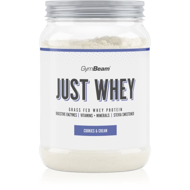 GymBeam GymBeam Just Whey białko serwatkowe z enzymami trawiennymi smak Cookies & Cream 500 g
