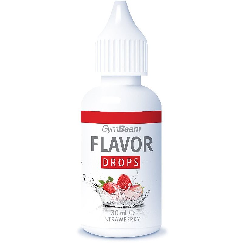 GymBeam Flavor Drops dochucovadlo príchuť Strawberry 30 ml
