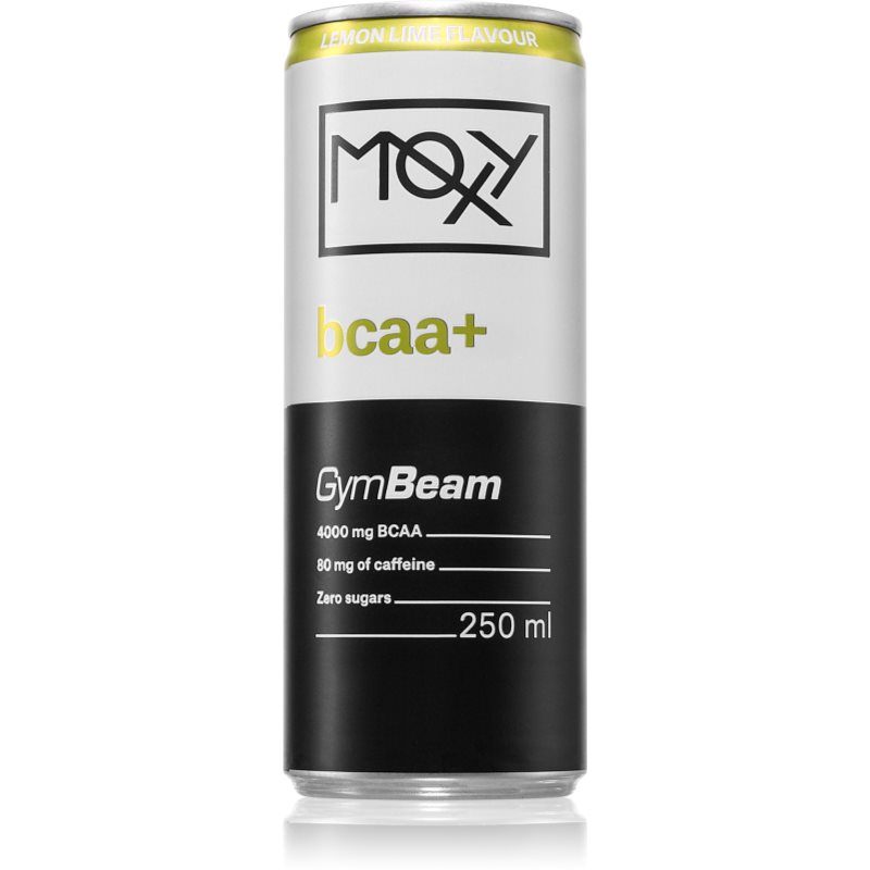 GymBeam Moxy Bcaa+ hotový nápoj s aminokyselinami s kofeinem příchuť Lemon Lime 250 ml