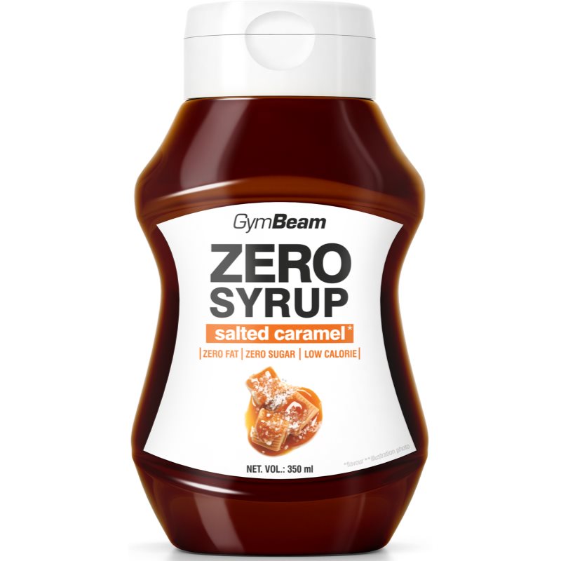 GymBeam Zero Syrup toppingový sirup bez kalorií příchuť Salted Caramel 350 ml
