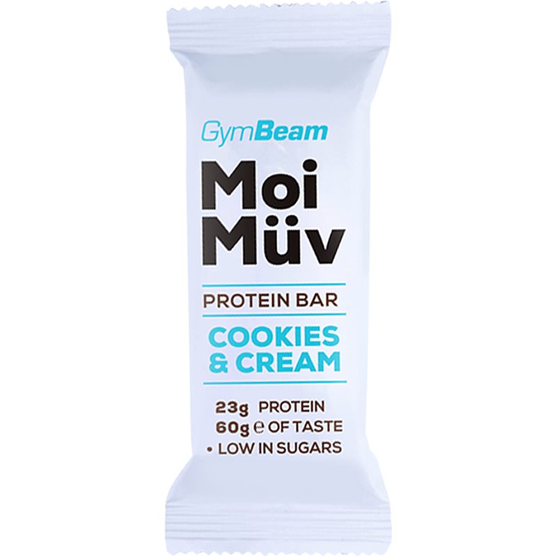 GymBeam MoiMüv Protein Bar proteínová tyčinka príchuť Cookies & Cream 60 g