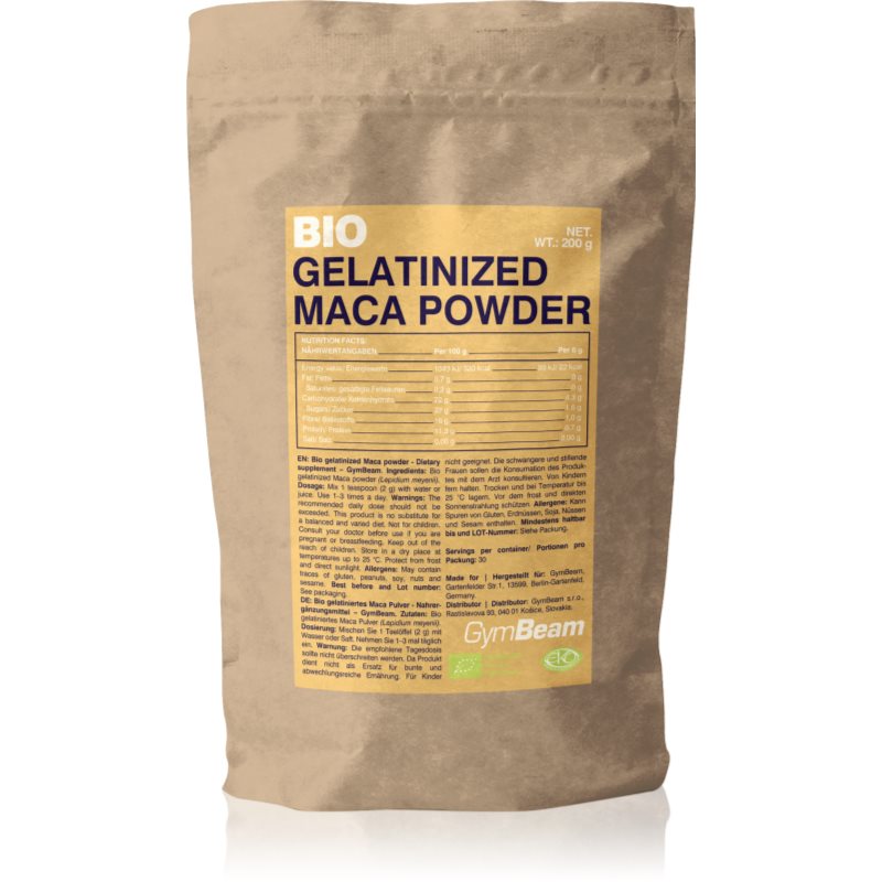 GymBeam Gelatinized Maca Powder BIO maca prášok v BIO kvalite 200 g kúpite na Notino.sk
