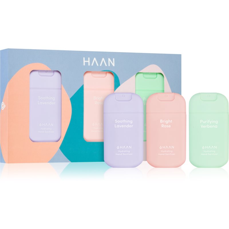 HAAN Gift Sets Blossom Elixir Essentials очищувальний спрей для рук подарунковий набір 3 кс