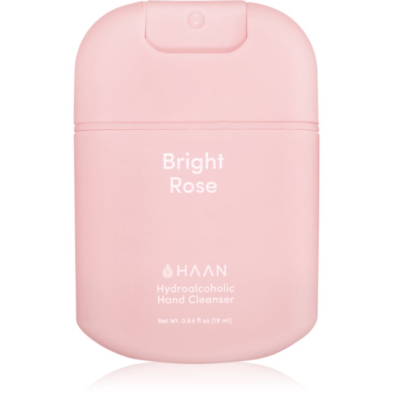 HAAN Hand Cleanser Bright Rose puhdistava käsisuihke sisältää antibakteerisen ainesosan Mini 19 ml