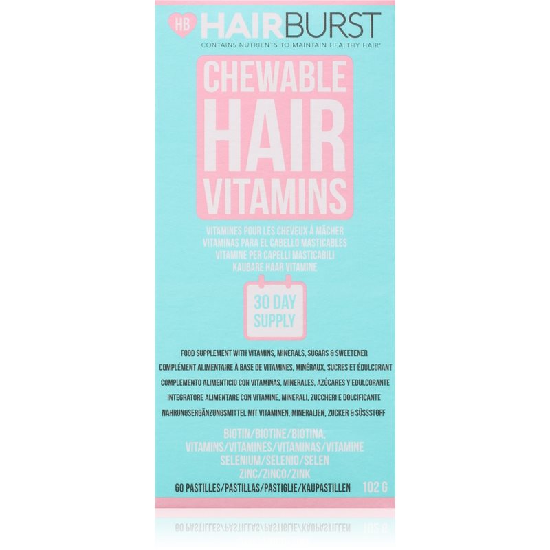 Hairburst Chewable Hair Vitamins compresse da masticare per capelli sani e belli 60 pz