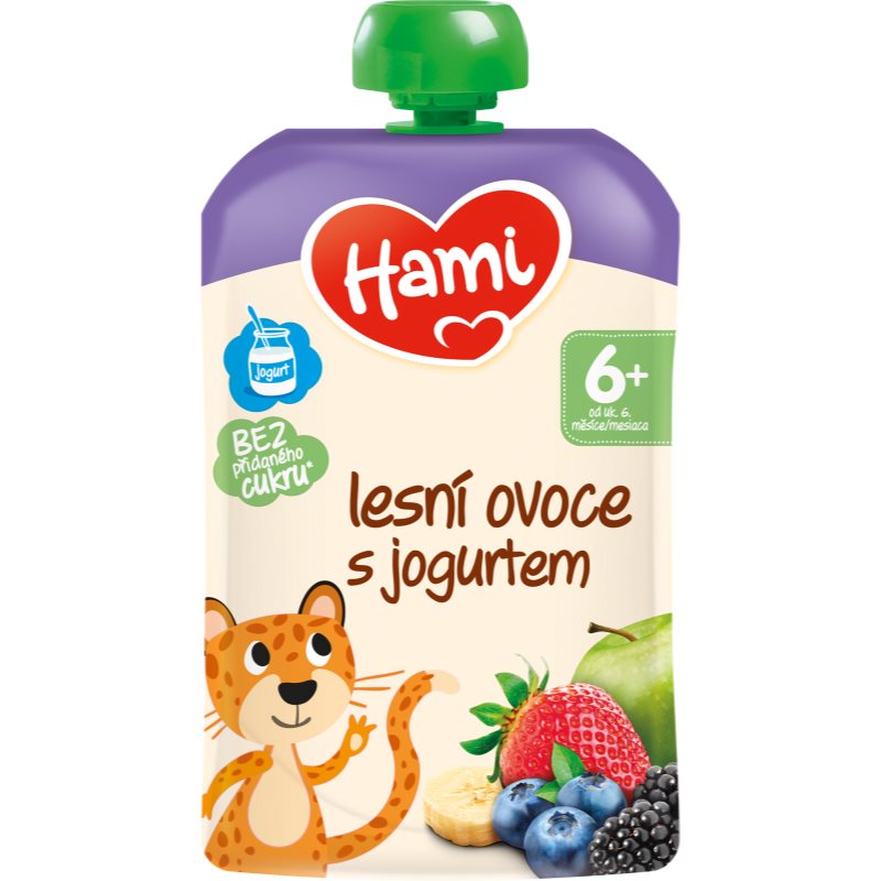 Hami Ovocná kapsička Lesné ovocie s jogurtom detský príkrm 100 g