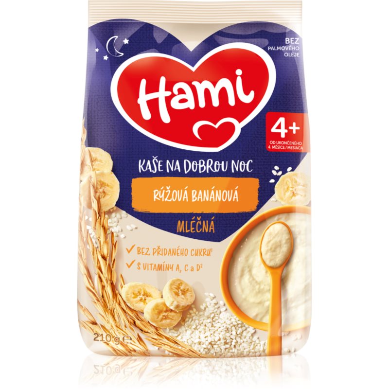 Hami Kaša na Dobrú Noc Ryžová Banánová mliečna kaša 210 g kúpite na Notino.sk