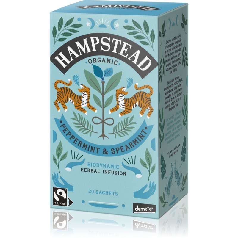 Hampstead Tea London Peppermint & Spearmint BIO porciovaný čaj 20 ks