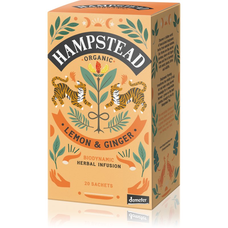 Hampstead Tea London Lemon & Ginger BIO porciovaný čaj 20 ks