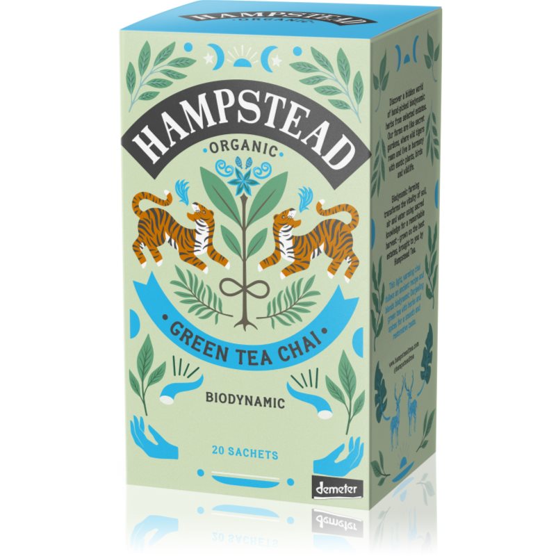 Hampstead Tea London Green Tea Chai porciovaný čaj 20 ks