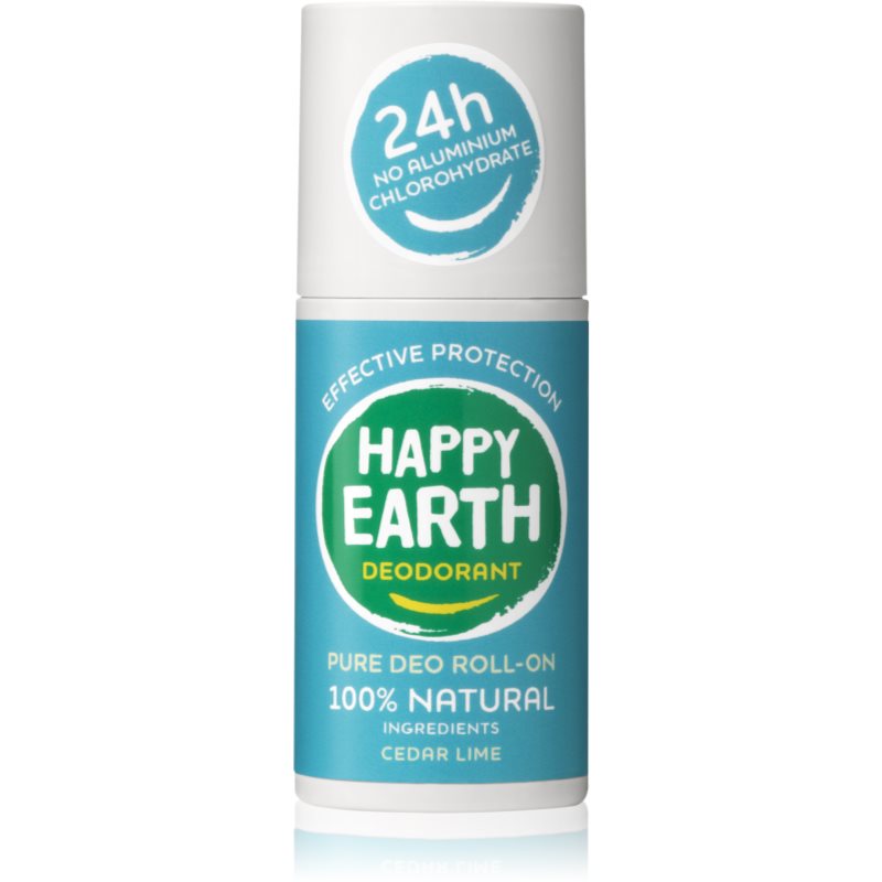 E-shop Happy Earth 100% Natural Deodorant Roll-On Cedar Lime deodorant roll-on 75 ml