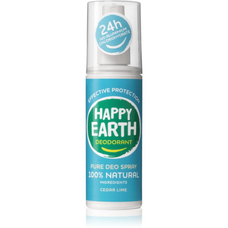 E-shop Happy Earth 100% Natural Deodorant Spray Cedar Lime deodorant 100 ml