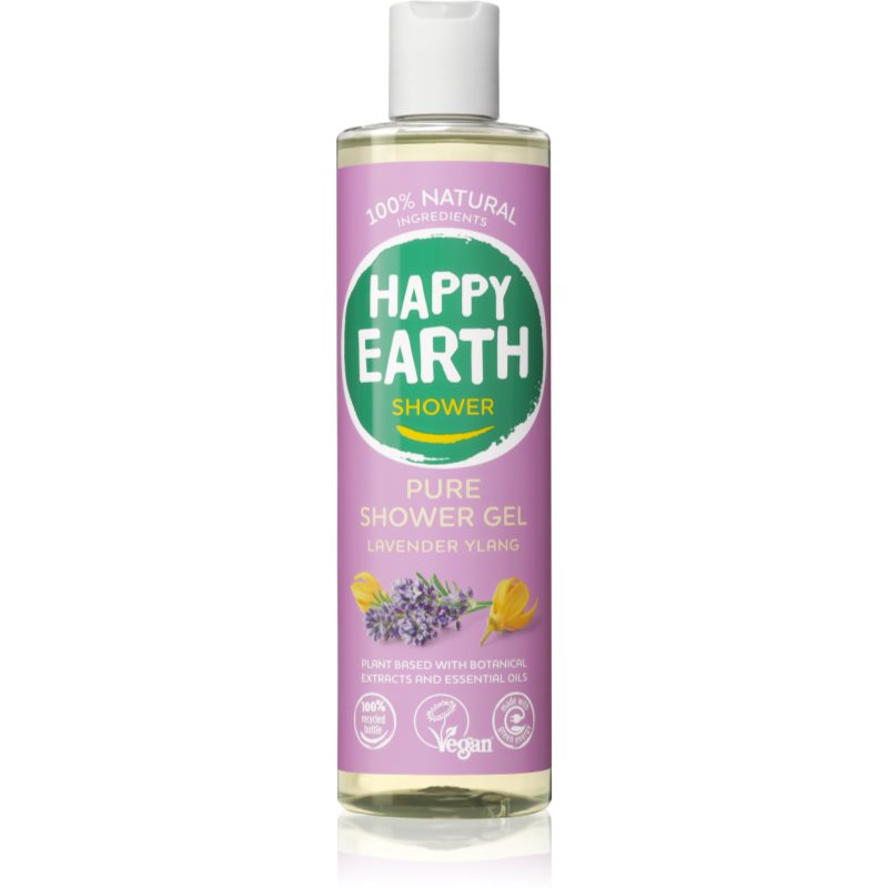 E-shop Happy Earth 100% Natural Shower Gel Lavender Ylang sprchový gel 300 ml