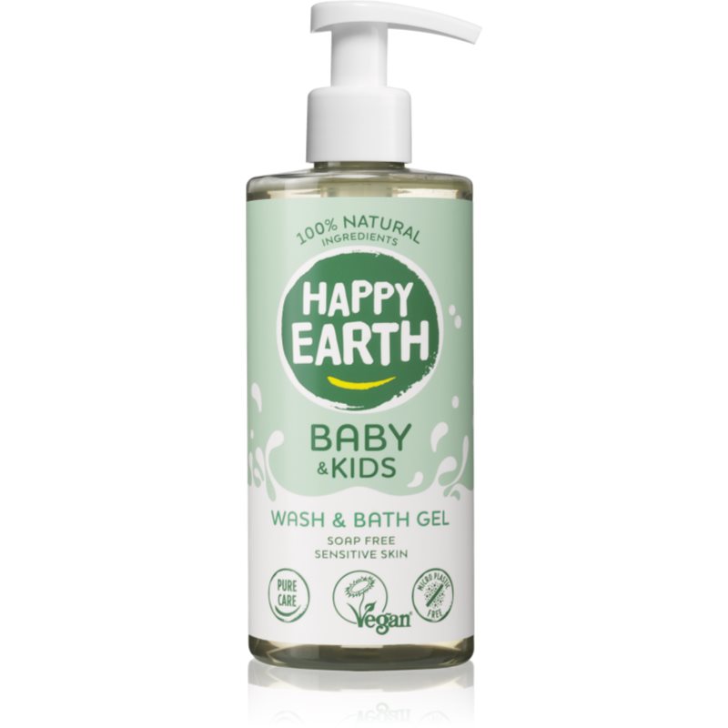 Happy Earth 100% Natural Bath & Wash Gel for Baby & Kids gel de duș 300 ml
