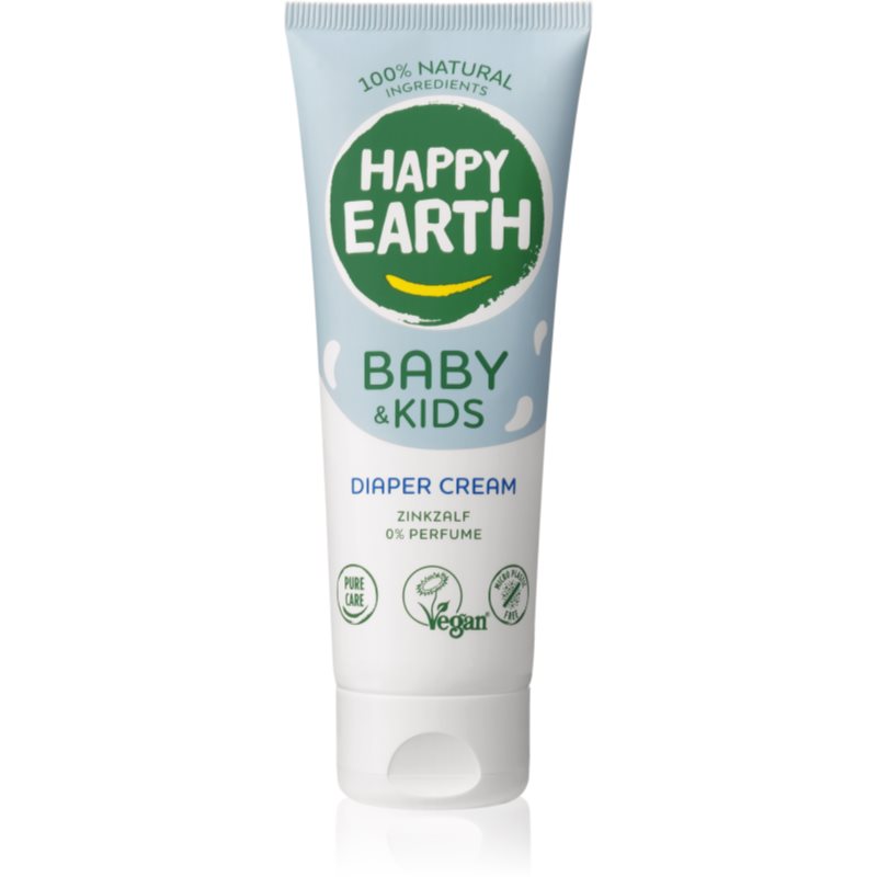 Happy Earth 100% Natural Diaper Cream for Baby & Kids Zinksalbe Nicht parfümiert 75 ml