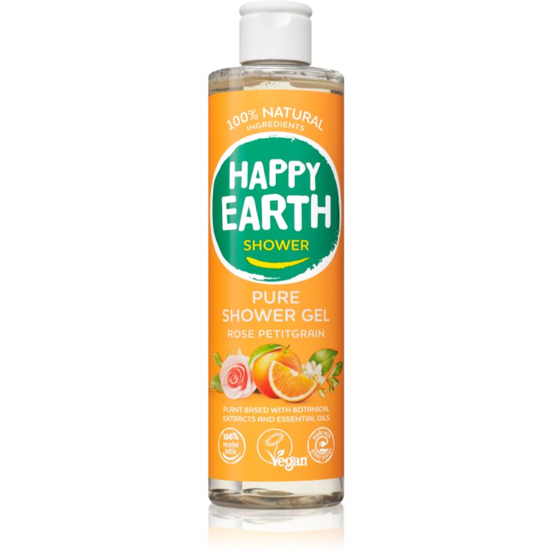 Happy Earth 100% Natural Shower Gel Rose Petitgrain душ гел 300 мл.