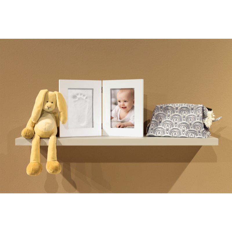 Happy Hands Double Frame Baby Imprint Kit White