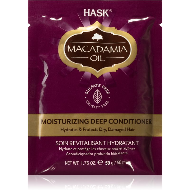 HASK Macadamia Oil drėkinamasis kondicionierius sausiems, pažeistiems ir chemiškai pažeistiems plaukams 50 ml