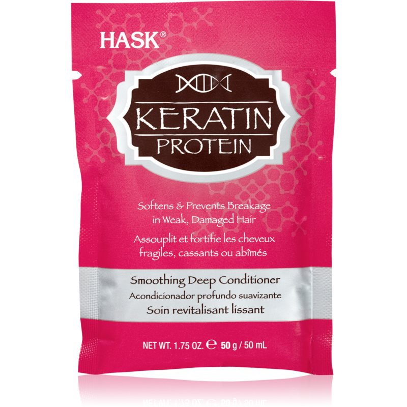 HASK Keratin Protein giliai maitinantis kondicionierius pažeistiems, chemiškai sušukuotiems plaukams 50 ml
