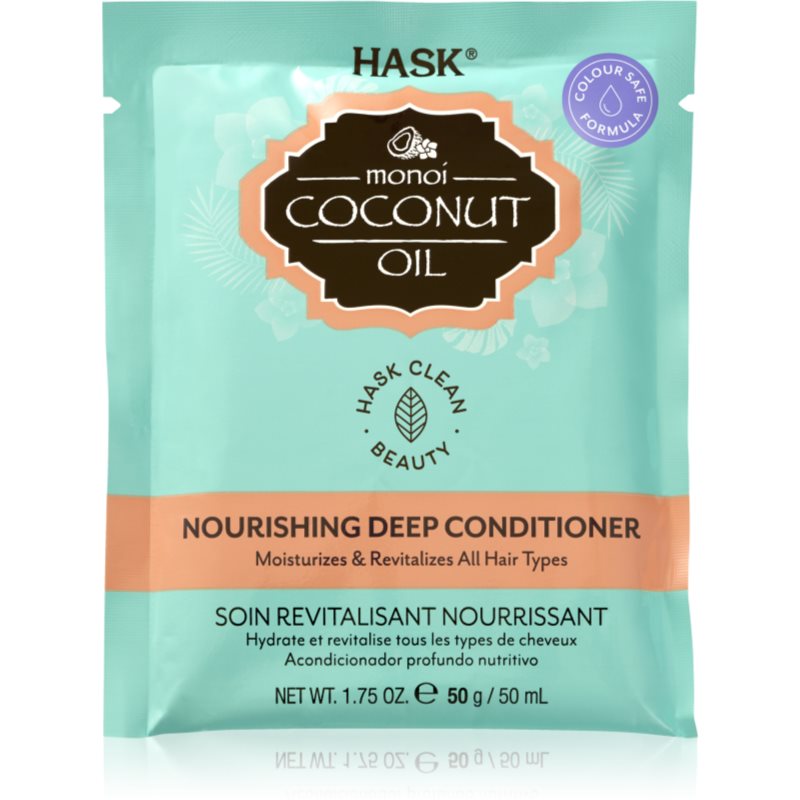 HASK Monoi Coconut Oil відновлюючий кондиціонер для блиску та шовковистості волосся 50 мл
